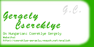 gergely csereklye business card